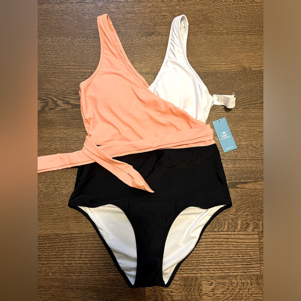 CupShe Color Blocking Swimsuit with Side Tie